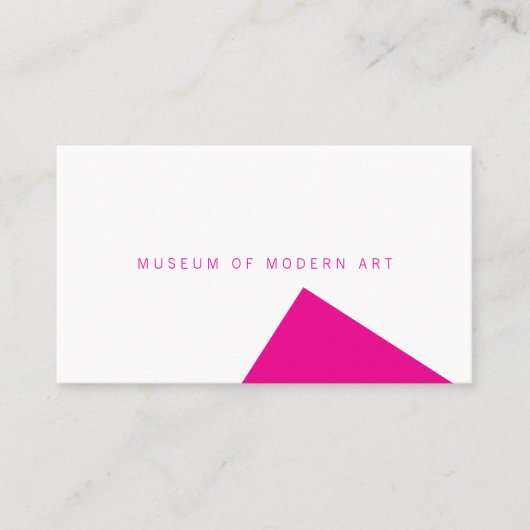 Museum Minimal Angle Front and Solid Back Business 名刺 (正面)