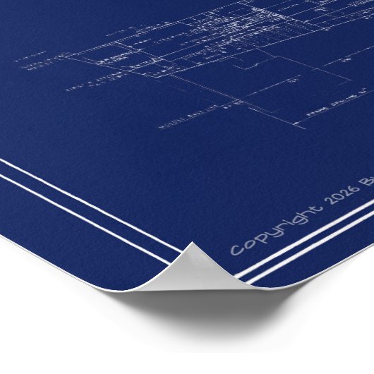 Museum Ship The Sullivans Blueprint with Brothers ポスター (角)