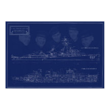 Museum Ship The Sullivans Blueprint with Brothers
