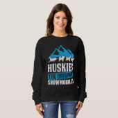 Mushing Race For Dog Sledding Dog Sled Rider Mushe スウェットシャツ (正面フル)