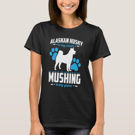 Mushing Race For Dog Sledding Dog Sled Rider Mushe Tシャツ (正面)