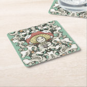 Mushroom スクエアペーパーコースター (アングル)