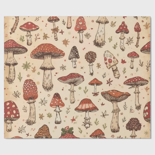 Mushroom ラッピングペーパー (フラット)