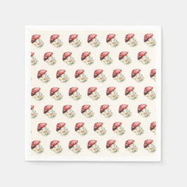 Mushroom Baby Shower  スタンダードカクテルナプキン