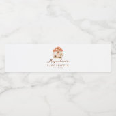 Mushroom Baby Shower Food and Beverage Label Set ペットボトルラベル (シングルラベル)