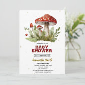 Mushroom baby shower invitation 招待状 (スタンド正面)