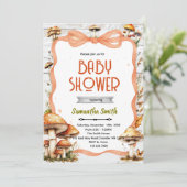 Mushroom Baby Shower Invitation 招待状 (スタンド正面)