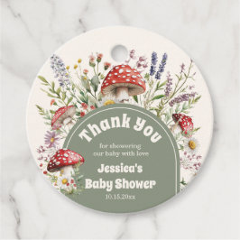 Mushroom Baby Shower Thank You Favor フェイバータグ