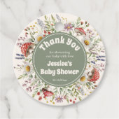 Mushroom Baby Shower Thank You Favor フェイバータグ (正面)