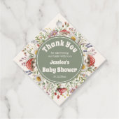 Mushroom Baby Shower Thank You Favor フェイバータグ (正面)