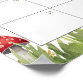 Mushroom & Bee Guess The Due Date Calendar ポスター (角)