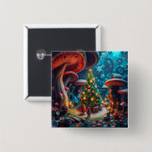 Mushroom Christmas 缶バッジ (正面&裏面)