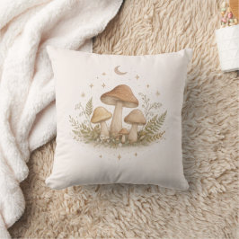Mushroom Fairy Aesthetic Throw Pillow クッション