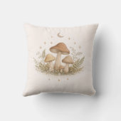 Mushroom Fairy Aesthetic Throw Pillow クッション (裏面)