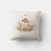 Mushroom Fairy Aesthetic Throw Pillow クッション (正面)