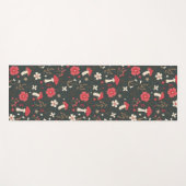 Mushroom floral dark botanical cottage ヨガマット (正面(横))