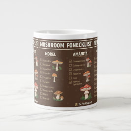 Mushroom Foraging Checklist Mug ジャンボコーヒーマグカップ