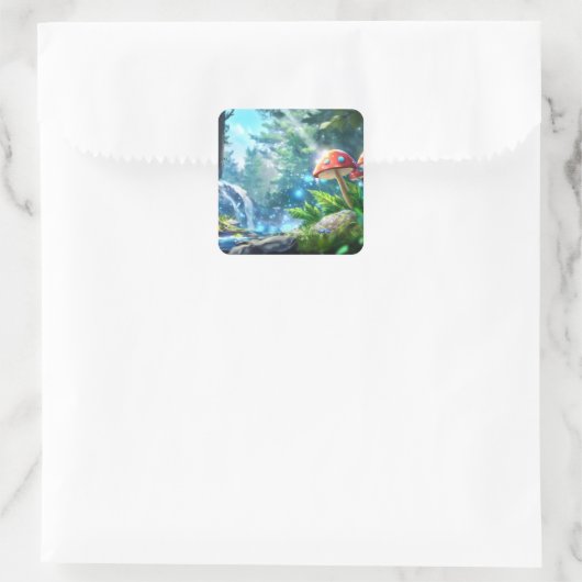 Mushroom Forest スクエアシール (バッグ)