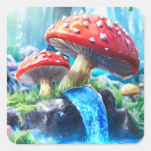Mushroom Forest スクエアシール (正面)