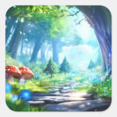 Mushroom Forest  スクエアシール (正面)