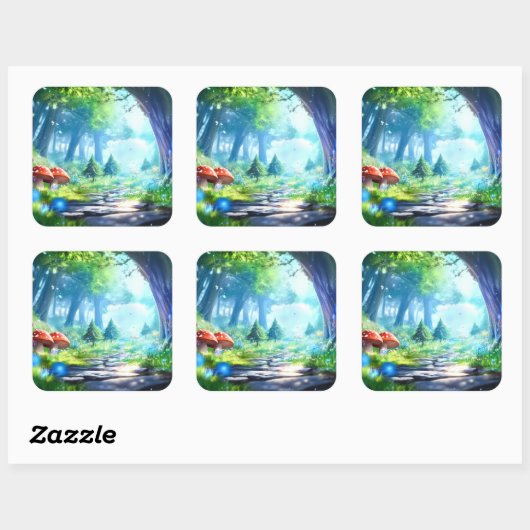 Mushroom Forest  スクエアシール (シート)