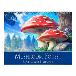 Mushroom Forest Fantasy Art Calendar カレンダー