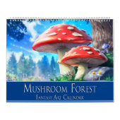 Mushroom Forest Fantasy Art Calendar カレンダー (カバー)