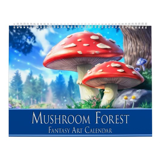 Mushroom Forest Fantasy Art Calendar カレンダー (カバー)