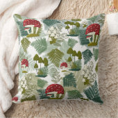 Mushroom Forest Throw Pillow クッション (ブランケット)