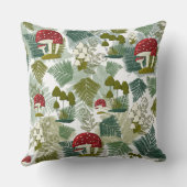 Mushroom Forest Throw Pillow クッション (裏面)