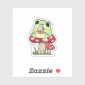 Mushroom Frog Goblincore Mycology Creative Style シール (シート)