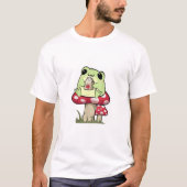 Mushroom Frog Goblincore Mycology Creative Style Tシャツ (正面)