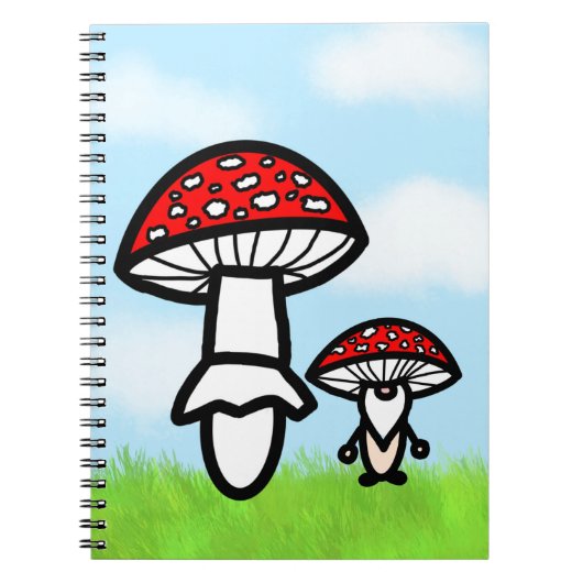 Mushroom Gnome with Mushroom ノートブック (正面)