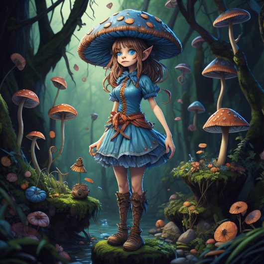 Mushroom Gypsy woman v4 tissue paper 薄葉紙