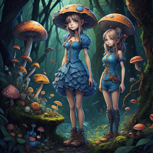 Mushroom Gypsy woman v7 tissue paper 薄葉紙