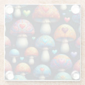 Mushroom Love ガラスコースター (裏面)
