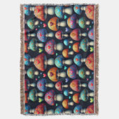 Mushroom Love スローブランケット (正面縦)