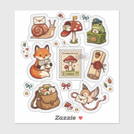 Mushroom Mail Club Sticker Sheet シール