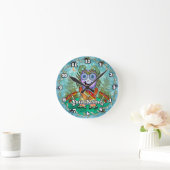 Mushroom Monster ラウンド壁時計 (ホーム)