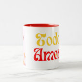 MUSHROOM MUG HANDPAINTED ツートーンマグカップ (中央)