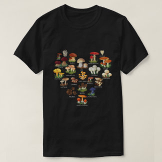 Mushroom Mycology Chart Fungi Lover Shirt Tシャツ