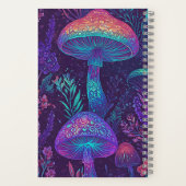 Mushroom Neon Forest Dreamscape ノートブック (裏面)