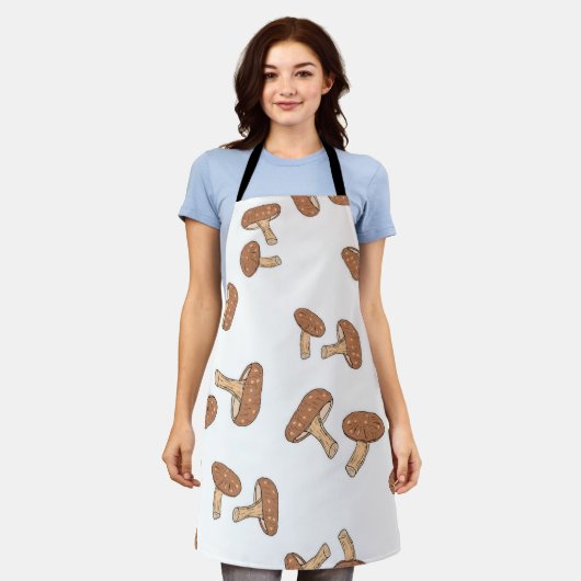 Mushroom pattern エプロン (着用した状態)