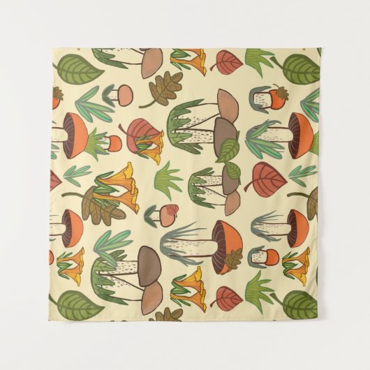 Mushroom pattern.  タペストリー (正面(横))