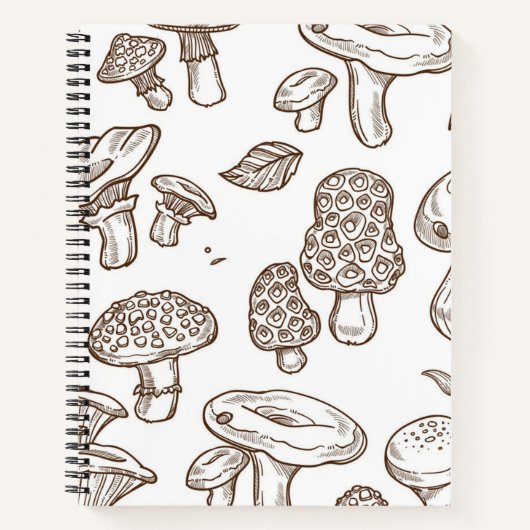 Mushroom pattern ノートブック (正面)