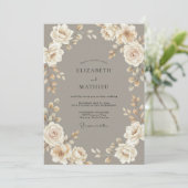 Mushroom Refined Vintage Wedding 招待状 (スタンド正面)