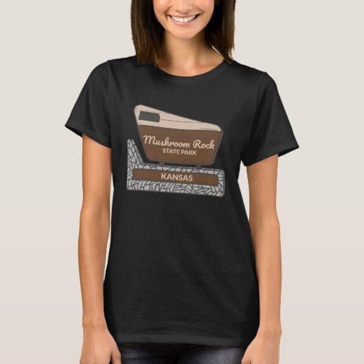 Mushroom Rock State Park Kansas Welcome Sign Vacat Tシャツ (正面)