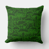 Mushroom story pattern throw pillow クッション (正面)