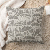 Mushroom story pattern throw pillow クッション (ブランケット)