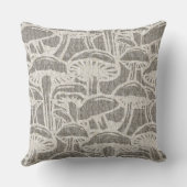 Mushroom story pattern throw pillow クッション (裏面)